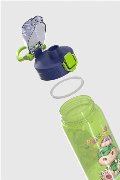 Renga Wave Desenli 530 ml Çocuk Matara 912168 Yeşil