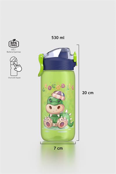 Renga Wave Desenli 530 ml Çocuk Matara 912168 Yeşil