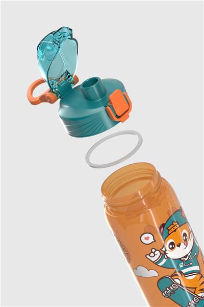 Renga Wave Desenli 530 ml Çocuk Matara 912169 Turuncu