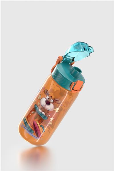 Renga Wave Desenli 530 ml Çocuk Matara 912168 Turuncu