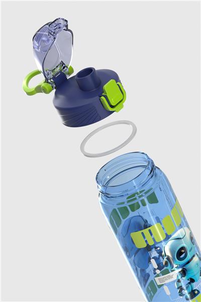 Renga Wave Desenli 630 ml Tritan Çocuk Matara 912167 Mavi