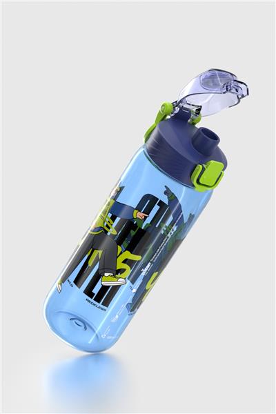 Renga Wave Desenli 630 ml Tritan Çocuk Matara 912166 Mavi