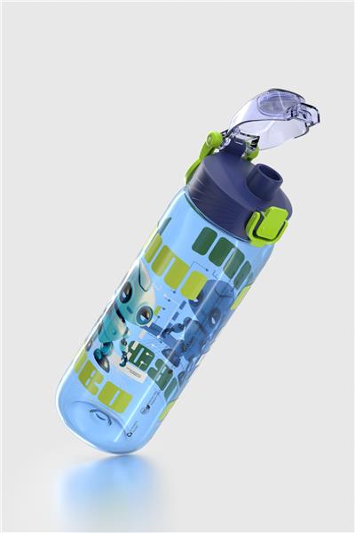 Renga Wave Desenli 630 ml Tritan Çocuk Matara 912167 Mavi