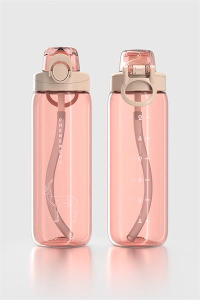 Renga Wave Duplo 630 ml Opsiyonel Pipetli Tritan Matara 912176 Bej