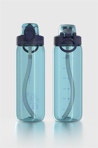 Renga Wave Duplo 630 ml Opsiyonel Pipetli Tritan Matara 912176 Mavi