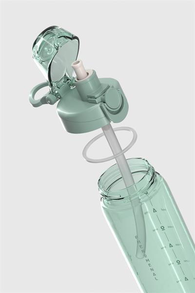 Renga Wave Duplo 630 ml Opsiyonel Pipetli Tritan Matara 912176 Yeşil