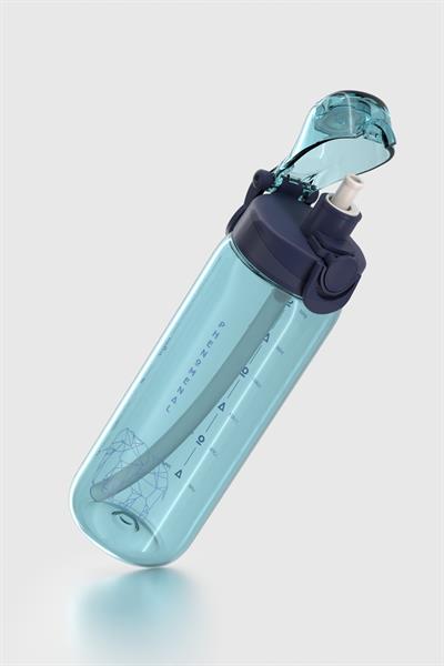 Renga Wave Duplo 630 ml Opsiyonel Pipetli Tritan Matara 912176 Mavi