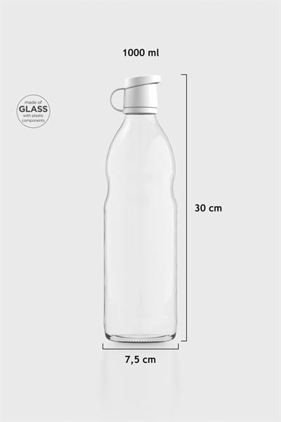 Renga Zen 1000 ml Cam Şişe 181001 Beyaz