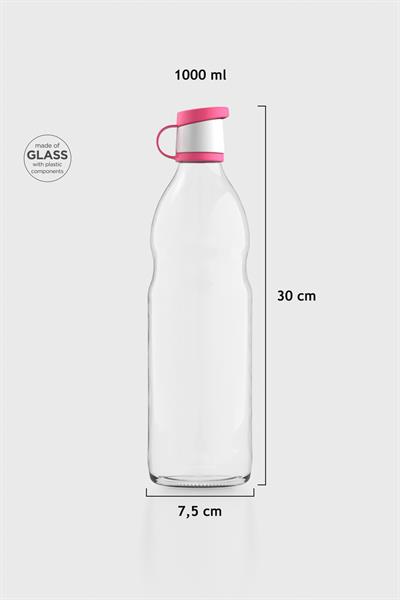 Renga Zen 1000 ml Cam Şişe 181001 Fuşya