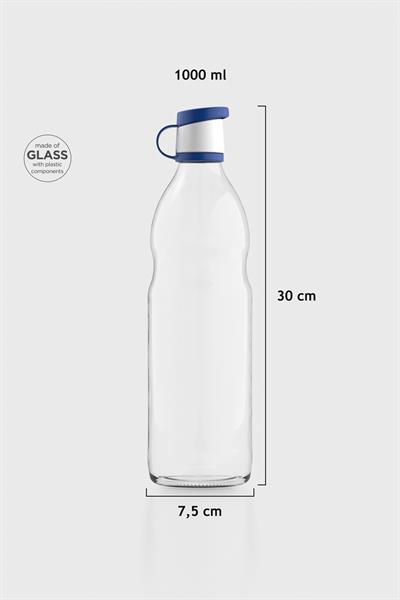 Renga Zen 1000 ml Cam Şişe 181001 Mavi