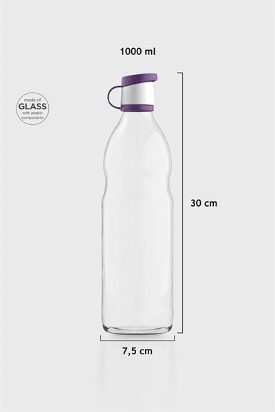 Renga Zen 1000 ml Cam Şişe 181001 Mor