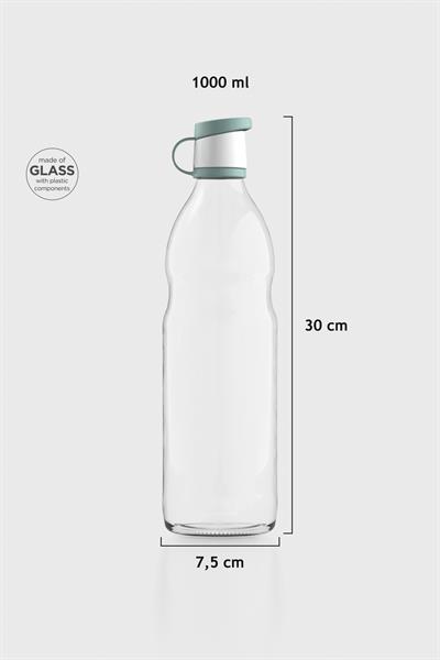 Renga Zen 1000 ml Cam Şişe 181001 Pastel Turkuaz