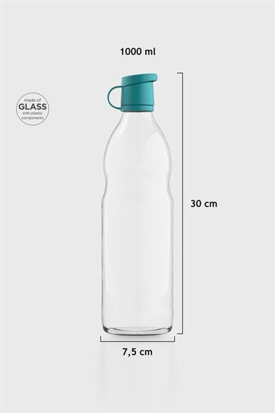 Renga Zen 1000 ml Cam Şişe 181001 Sky Turkuaz