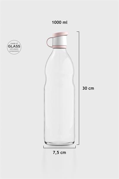 Renga Zen 1000 ml Cam Şişe 181001 Toz Pembe