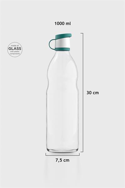 Renga Zen 1000 ml Cam Şişe 181001 Turkuaz