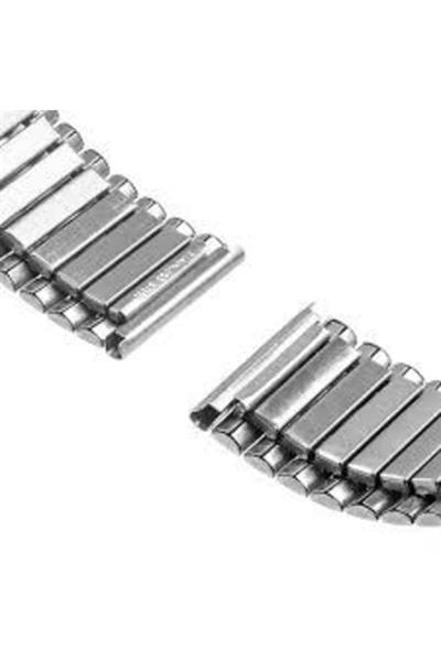 18mm Paslanmaz PNP Çelik Yaylı Metal Saat Kordonu | Gümüş Renk Bilezik Tipi