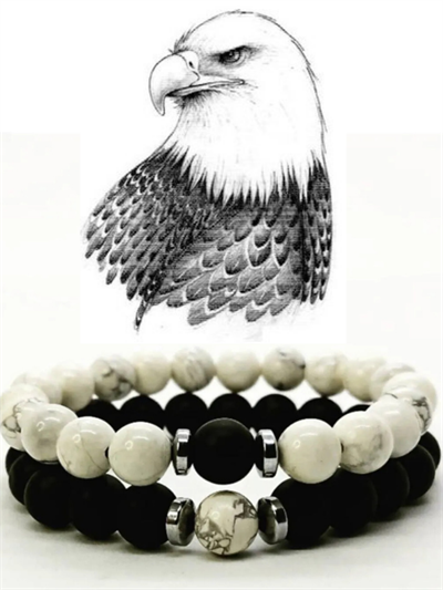 Beşiktaş BJK 1903 8 mm Siyah-Beyaz Taraftar Bilekliği