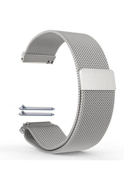 Huawei GT – GT2 – GT2 Pro – GT3 – GT3 Pro Uyumlu 22mm Mıknatıslı Çelik Hasır Saat Kordonu – ⌚ Şık, Ayarlanabilir ve Nefes Alabilir Metal Kordon