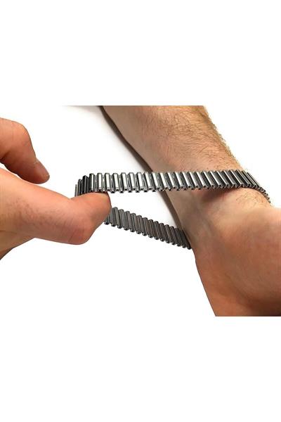 10mm Paslanmaz Çelik Yaylı Metal Saat Kordonu | Gümüş Renk | PNP Kaplamalı İnce Bilezik Tipi