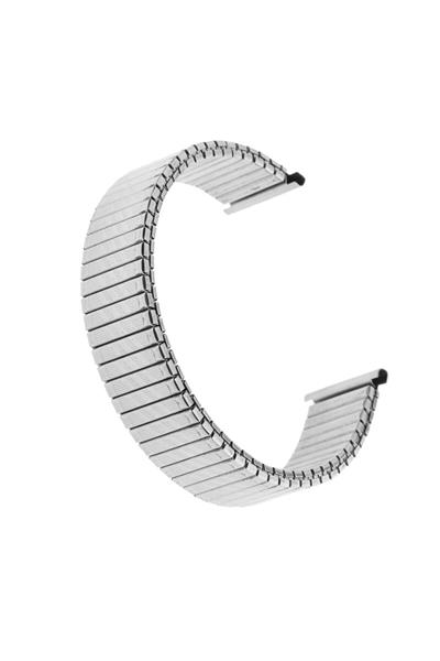 10mm Paslanmaz Çelik Yaylı Metal Saat Kordonu | Gümüş Renk | PNP Kaplamalı İnce Bilezik Tipi