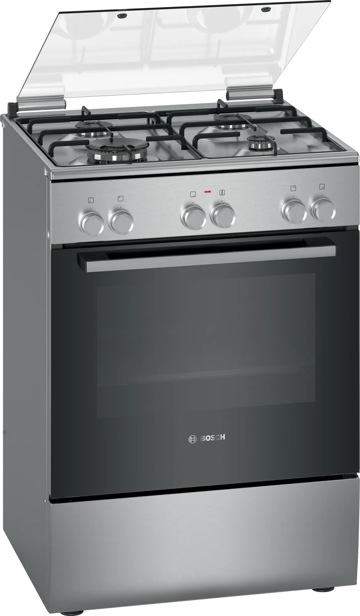 Bosch HXA080H59T Inox 4 Gözü Gazlı Wok Gözlü Ocaklı Fırın