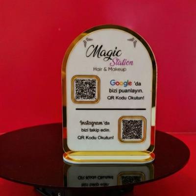 2li QR Kod Standı Google Yorum ve Instagram Panosu