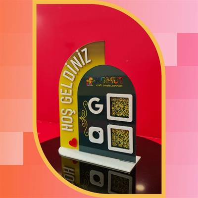 Professional 2-Piece QR Code Stand with 3D 