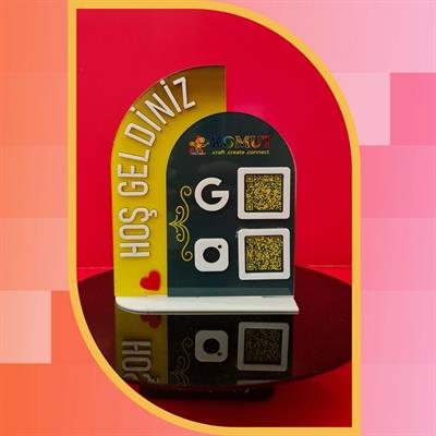 Professional 2-Piece QR Code Stand with 3D 
