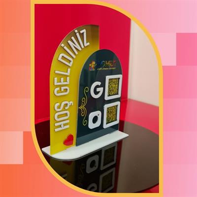 Professional 2-Piece QR Code Stand with 3D 