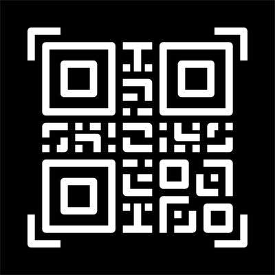 5x5 cm Kare Siyah QR Menü Kartı - Minimal PVC Tasarım