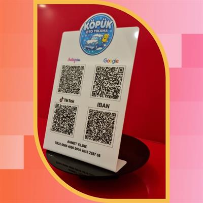 A5 Size 4 QR Code and IBAN Board