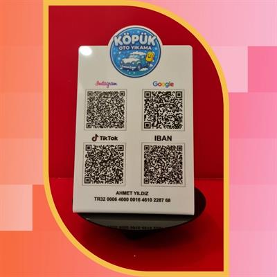 A5 Size 4 QR Code and IBAN Board