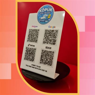 A5 Size 4 QR Code and IBAN Board