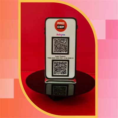 Smartphone Designed 2-Piece QR Code and IBAN Stand - Mobile Service Special Series