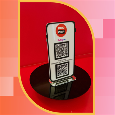 Smartphone Designed 2-Piece QR Code and IBAN Stand - Mobile Service Special Series
