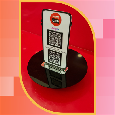 Smartphone Designed 2-Piece QR Code and IBAN Stand - Mobile Service Special Series
