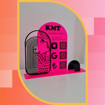 Artline Neon Pink 3-pack QR Code and Information Stand - 30x28 cm