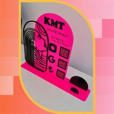 Artline Neon Pink 3-pack QR Code and Information Stand - 30x28 cm
