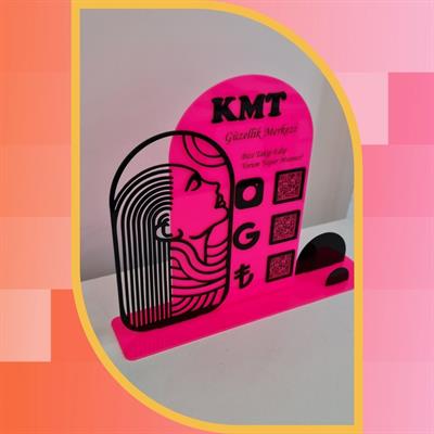 Artline Neon Pink 3-pack QR Code and Information Stand - 30x28 cm