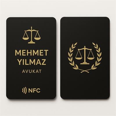 Avukatlara Özel Gold NFC Kartvizit Tasarımı