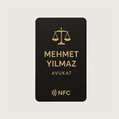 Avukatlara Özel Gold NFC Kartvizit Tasarımı