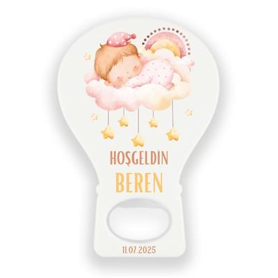 Balon Şeklinde Hoşgeldin Bebek Magnet – Beren Temalı Açacak Hediyelik