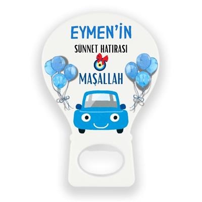 Balon Şeklinde Sünnet Hatırası Magnet – Eymen Temalı UV Baskılı Açacak