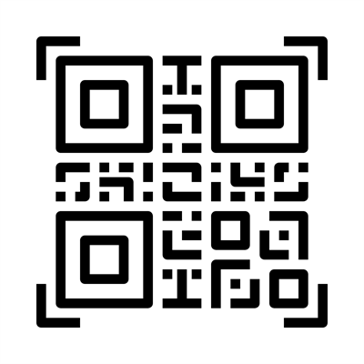 Beyaz Zeminli Kare QR Menü Kartı - 5x5 cm PVC