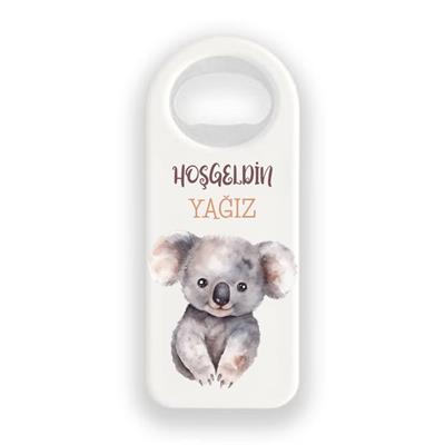 Dik Magnet – Hoşgeldin Yağız Kişiye Özel Koala Temalı Doğum Hediyesi