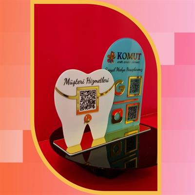 Dentist and Dental Clinic Special Thematic 3-Piece QR Code and WhatsApp Stand