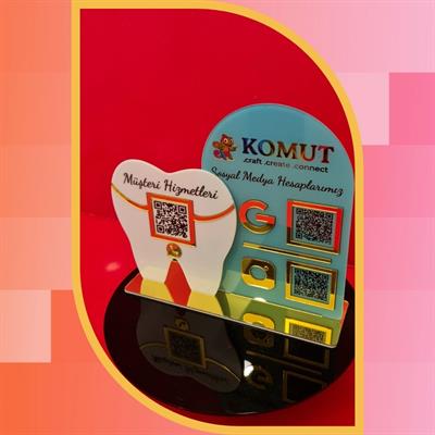 Dentist and Dental Clinic Special Thematic 3-Piece QR Code and WhatsApp Stand