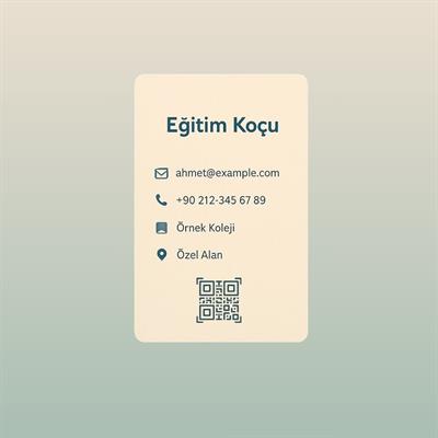 Eğitim Koçlarına Özel NFC Kartvizit - Dijital Çözüm