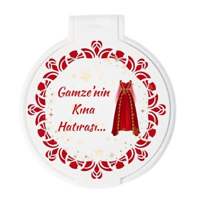 Gamzenin Kına Hatırası Temalı Yuvarlak Ayna