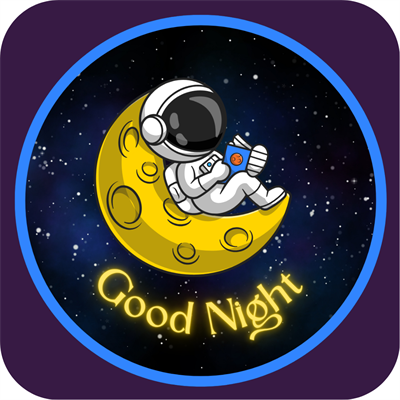 Good Night Astronot Temalı 6lı Ahşap Bardak Altlığı